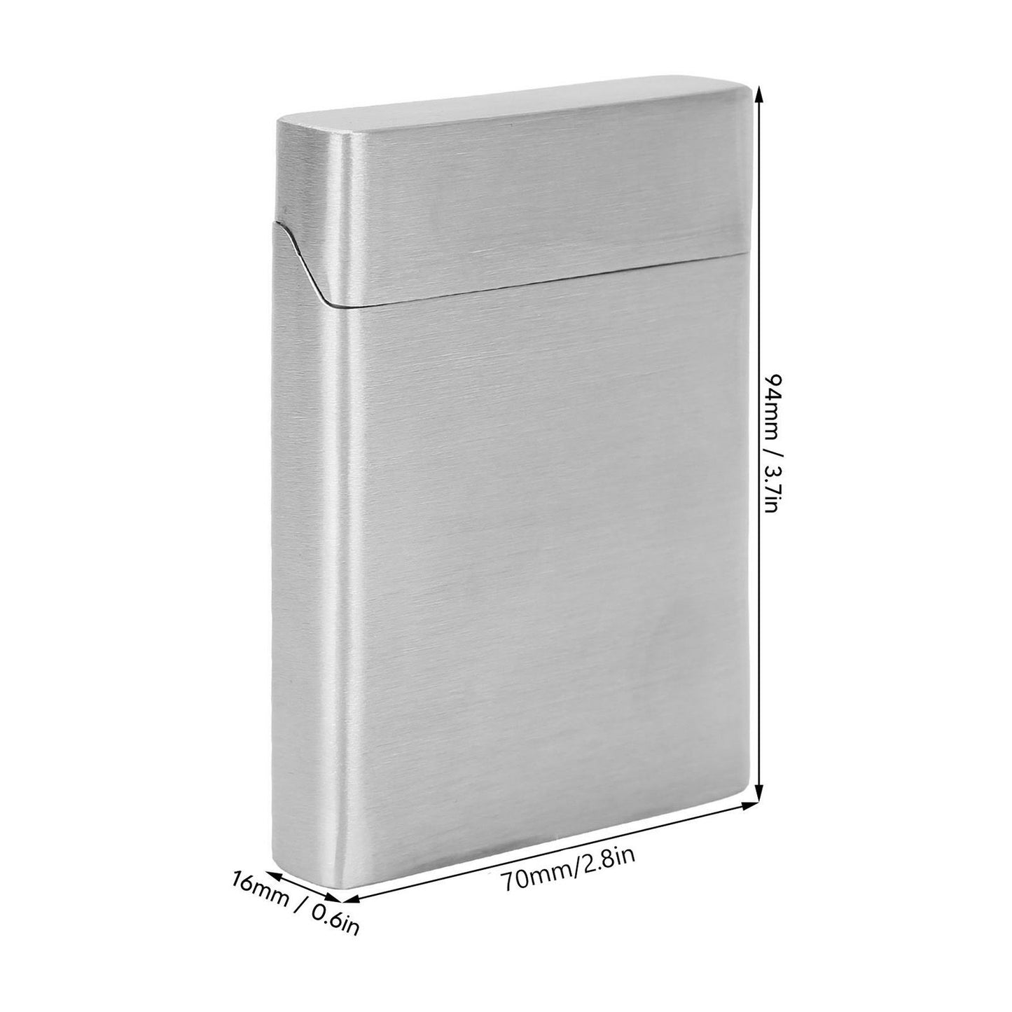 Cigarette Holder Case Stainless Steel Large Capacity Small Portable Cigarette Case for 20 Cigarettes V1294-YM0521-3117220284411