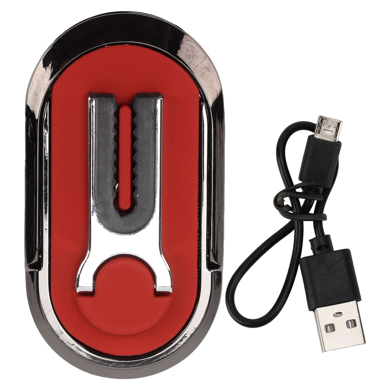 Mobile Phone Holder Stand Cigarette Lighter Rechargeable with Charging Cable Phone Ring Holder Red V1294-YM0521-3117220285312