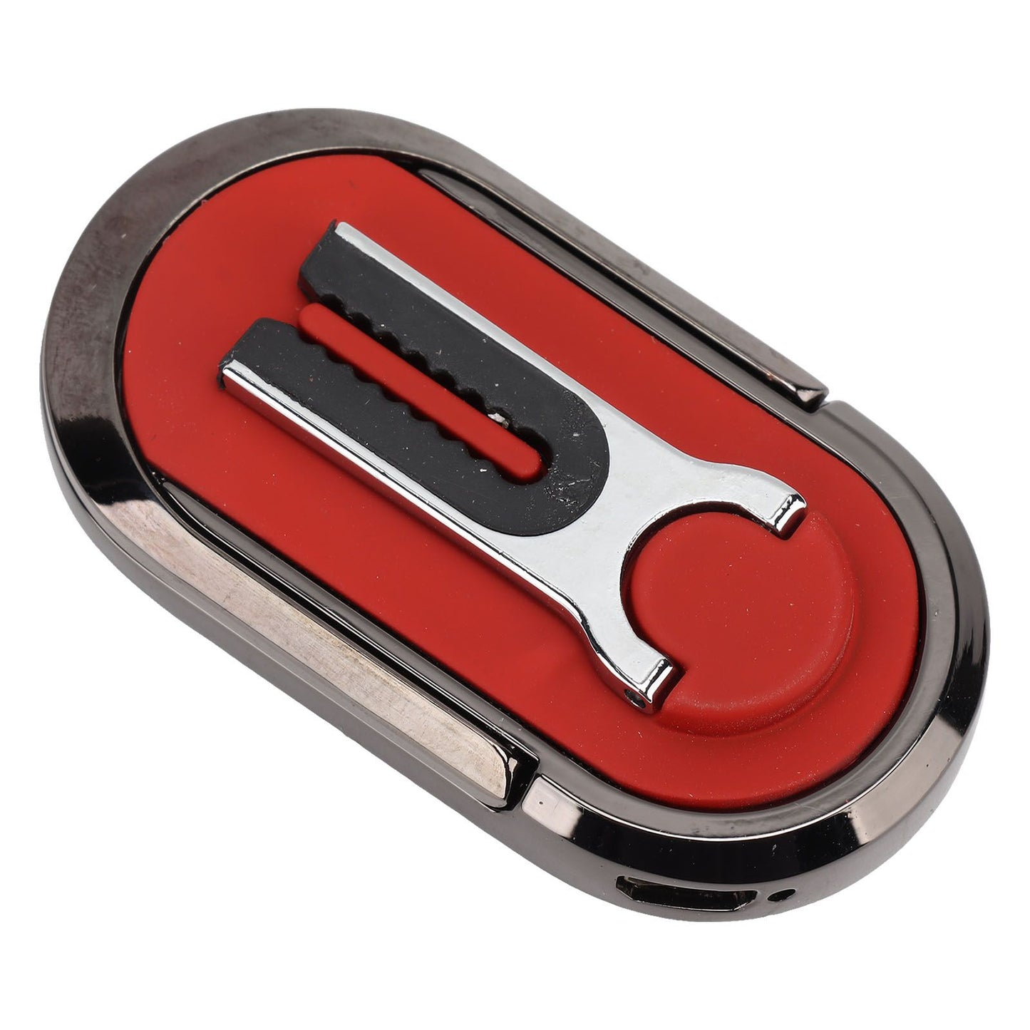 Mobile Phone Holder Stand Cigarette Lighter Rechargeable with Charging Cable Phone Ring Holder Red V1294-YM0521-3117220285312