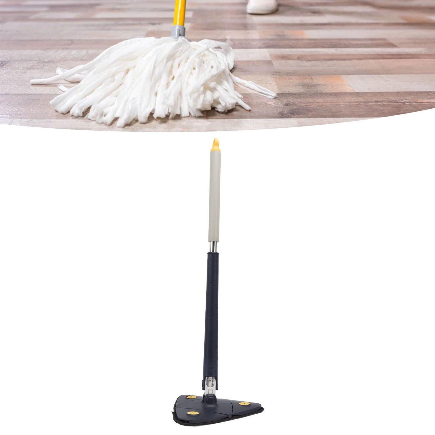 Extendable Triangle Mop Rotary 360 Degree Adjustable Cleaning Mop for Home Bathtub Floor Wall V1294-YM0521-3117220285811
