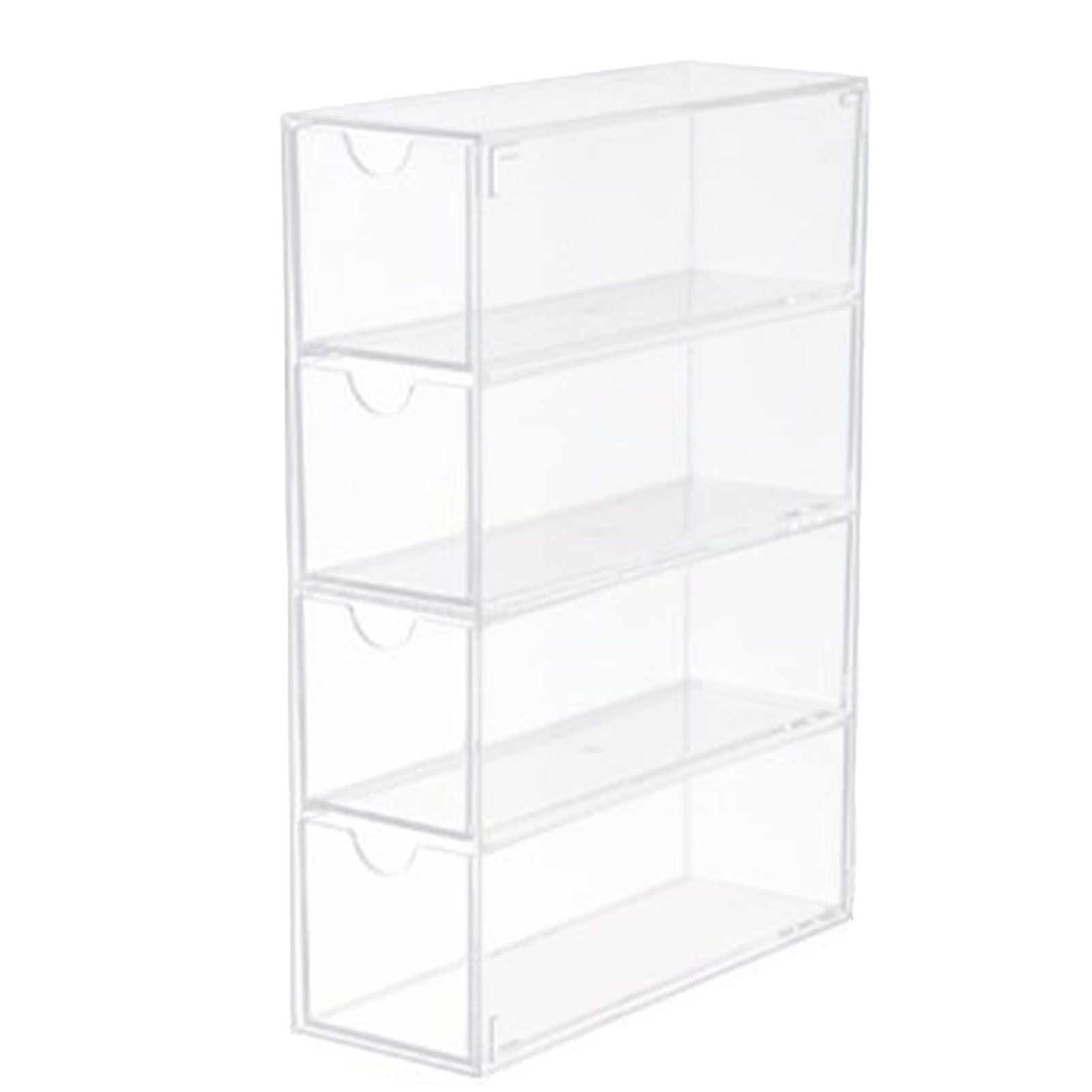4 Drawers Eyeglass Storage Organizer Box Clear Acrylic Stackable Sunglasses Display Holder Organizer for V1294-YM0521-3117220286411