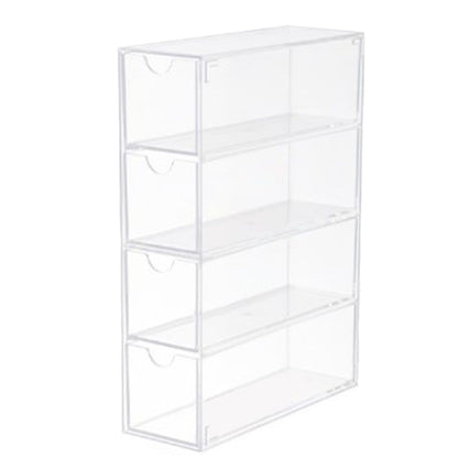 4 Drawers Eyeglass Storage Organizer Box Clear Acrylic Stackable Sunglasses Display Holder Organizer for V1294-YM0521-3117220286411