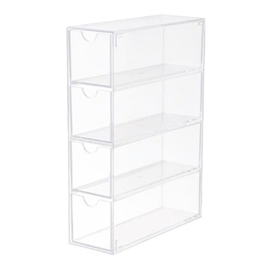 4 Drawers Eyeglass Storage Organizer Box Clear Acrylic Stackable Sunglasses Display Holder Organizer for V1294-YM0521-3117220286411