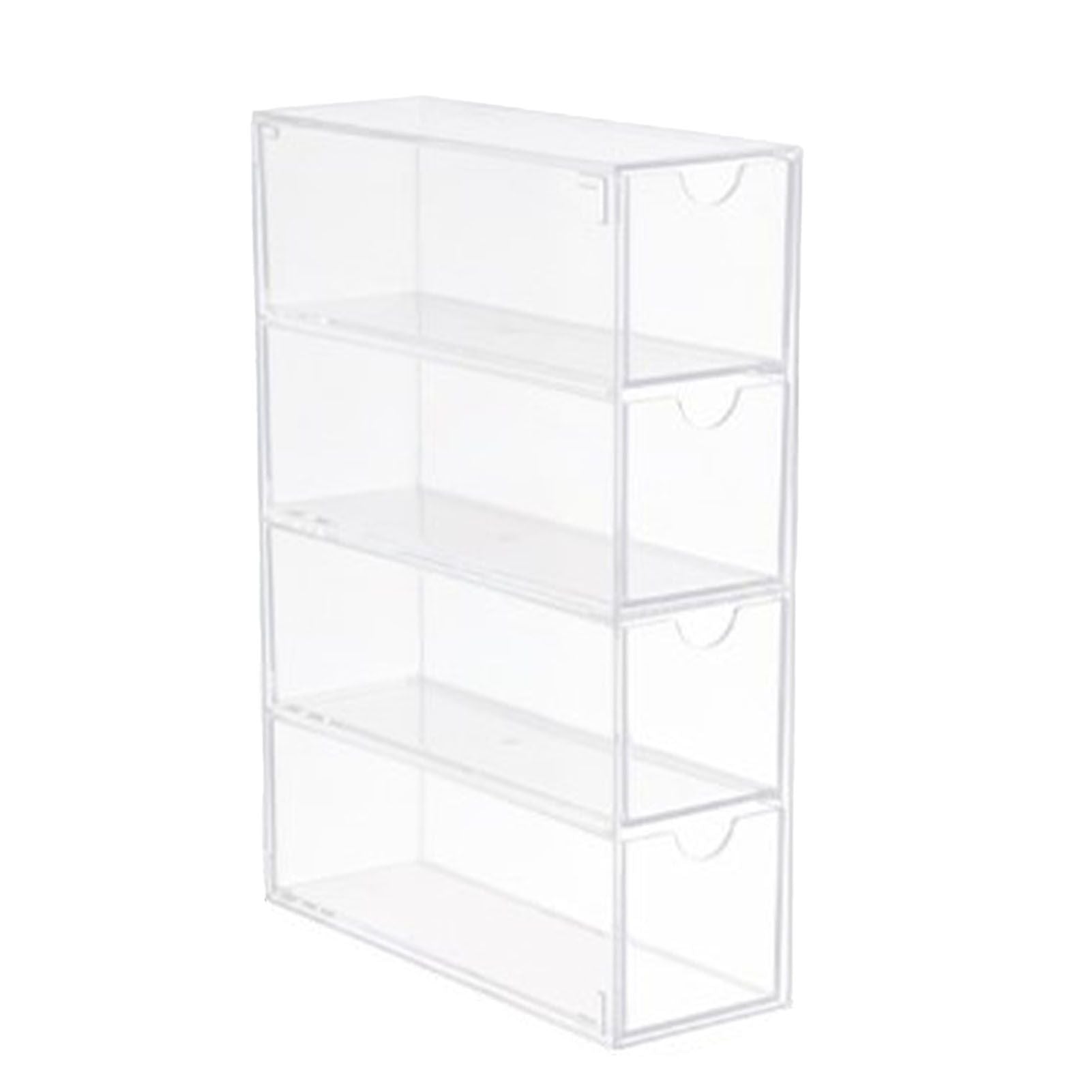 4 Drawers Eyeglass Storage Organizer Box Clear Acrylic Stackable Sunglasses Display Holder Organizer for V1294-YM0521-3117220286411