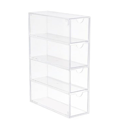 4 Drawers Eyeglass Storage Organizer Box Clear Acrylic Stackable Sunglasses Display Holder Organizer for V1294-YM0521-3117220286411