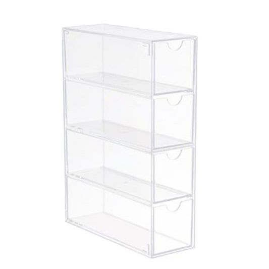 4 Drawers Eyeglass Storage Organizer Box Clear Acrylic Stackable Sunglasses Display Holder Organizer for V1294-YM0521-3117220286411