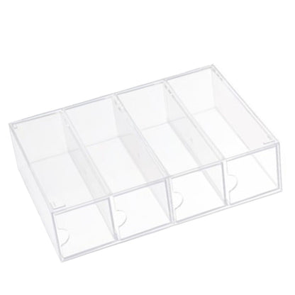 4 Drawers Eyeglass Storage Organizer Box Clear Acrylic Stackable Sunglasses Display Holder Organizer for V1294-YM0521-3117220286411