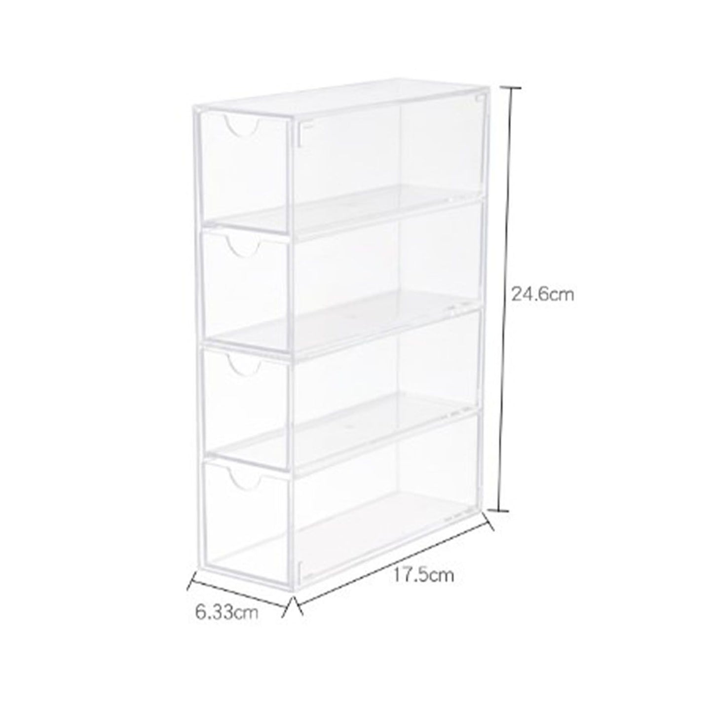 4 Drawers Eyeglass Storage Organizer Box Clear Acrylic Stackable Sunglasses Display Holder Organizer for V1294-YM0521-3117220286411