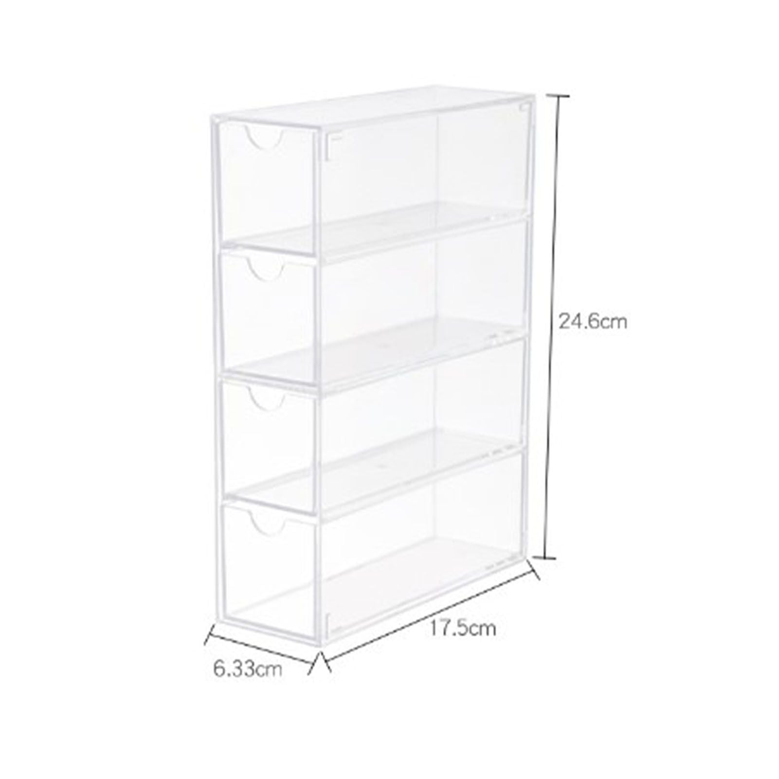 4 Drawers Eyeglass Storage Organizer Box Clear Acrylic Stackable Sunglasses Display Holder Organizer for V1294-YM0521-3117220286411