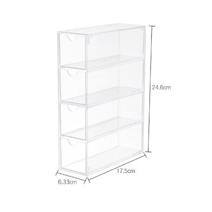 4 Drawers Eyeglass Storage Organizer Box Clear Acrylic Stackable Sunglasses Display Holder Organizer for V1294-YM0521-3117220286411