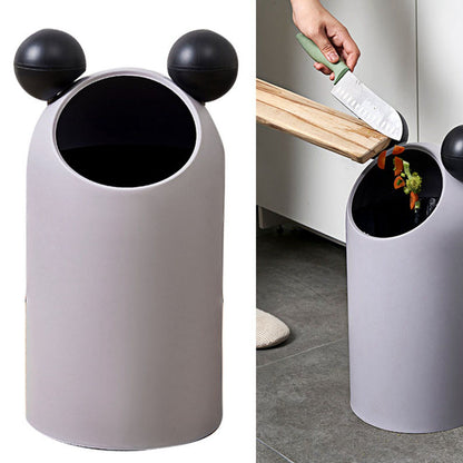 Trash Can Inclined Opening Large Capacity Modern Look Thickened Garbage Bin for Kitchen Bathroom Office V1294-YM0521-3117220287512