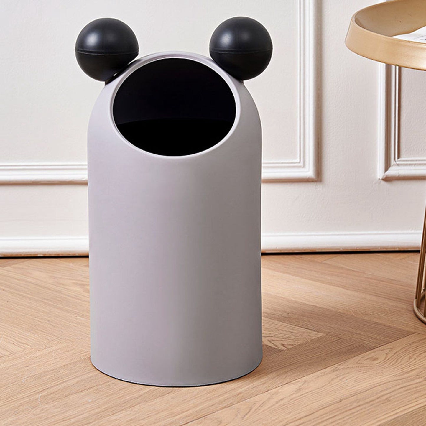 Trash Can Inclined Opening Large Capacity Modern Look Thickened Garbage Bin for Kitchen Bathroom Office V1294-YM0521-3117220287512