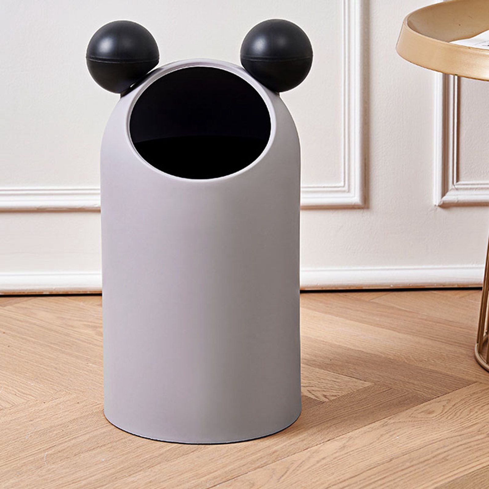 Trash Can Inclined Opening Large Capacity Modern Look Thickened Garbage Bin for Kitchen Bathroom Office V1294-YM0521-3117220287512