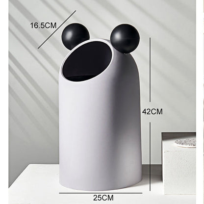 Trash Can Inclined Opening Large Capacity Modern Look Thickened Garbage Bin for Kitchen Bathroom Office V1294-YM0521-3117220287512