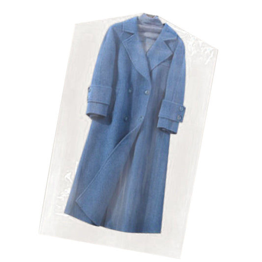 100 Pcs Hanging Garment Bag Single Use Dustproof 60x120cm PE Material Semi Transparent Hanging Suit Bag V1294-YM0521-3117220291411