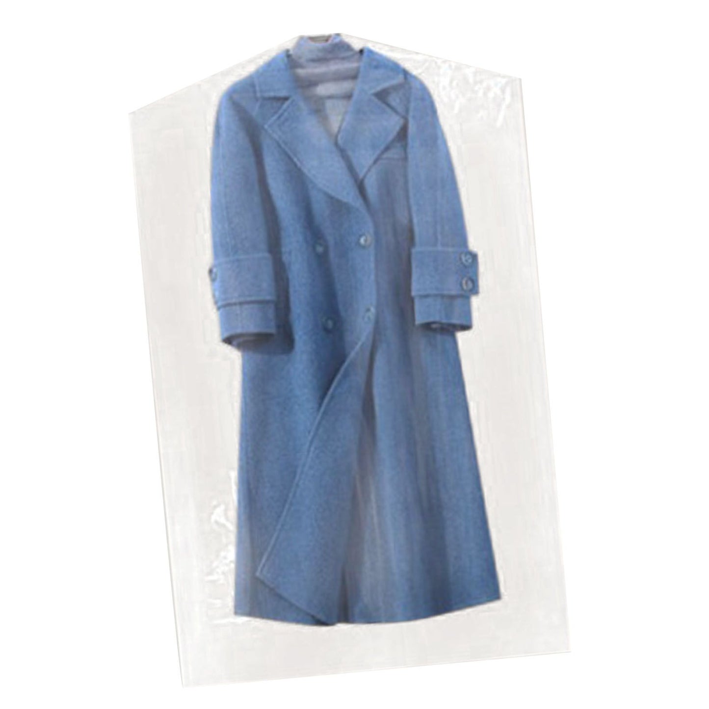100 Pcs Hanging Garment Bag Single Use Dustproof 60x120cm PE Material Semi Transparent Hanging Suit Bag V1294-YM0521-3117220291411