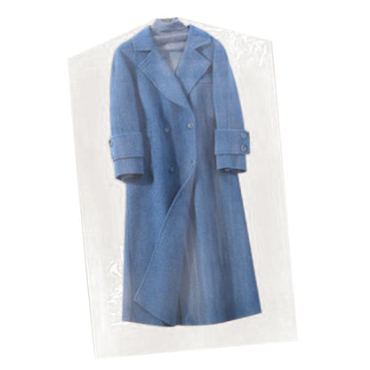 100 Pcs Hanging Garment Bag Single Use Dustproof 60x120cm PE Material Semi Transparent Hanging Suit Bag V1294-YM0521-3117220291411