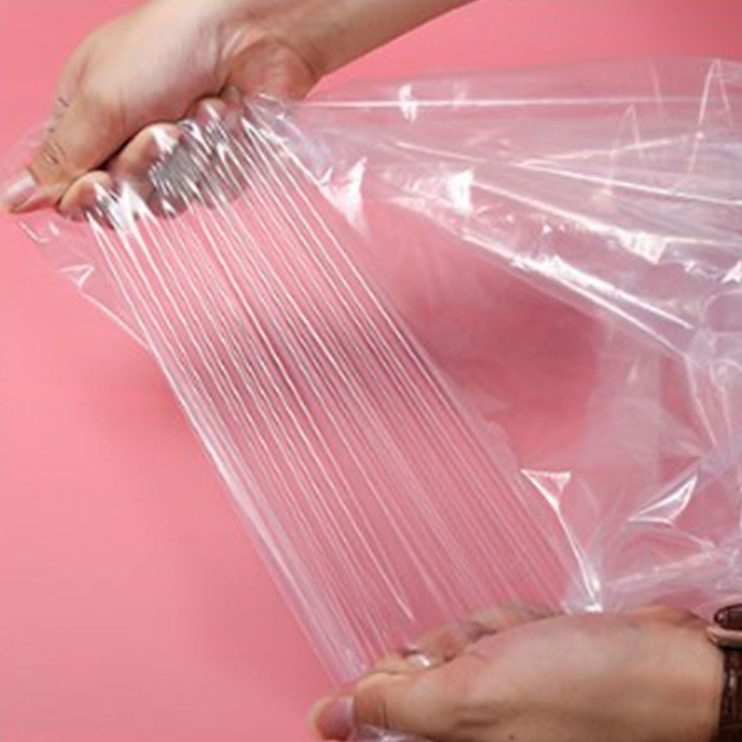 100 Pcs Hanging Garment Bag Single Use Dustproof 60x120cm PE Material Semi Transparent Hanging Suit Bag V1294-YM0521-3117220291411