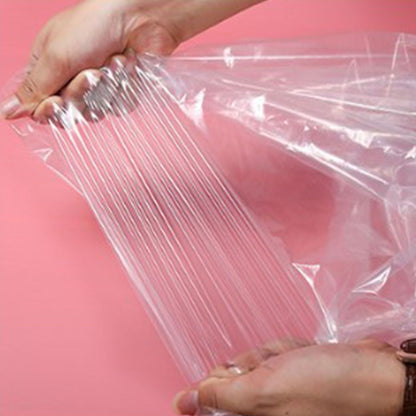 100 Pcs Hanging Garment Bag Single Use Dustproof 60x120cm PE Material Semi Transparent Hanging Suit Bag V1294-YM0521-3117220291411