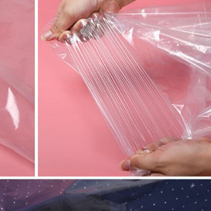 100 Pcs Hanging Garment Bag Single Use Dustproof 60x120cm PE Material Semi Transparent Hanging Suit Bag V1294-YM0521-3117220291411