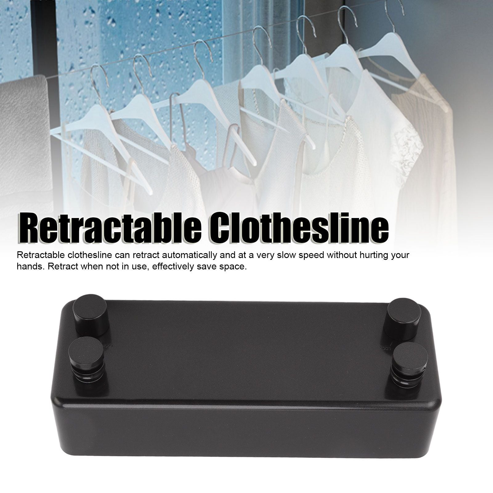 Retractable Clothesline Wall Mounted Heavy Duty Thickened Stainless Steel Double Laundry Line for Balcony V1294-YM0521-3117220291912
