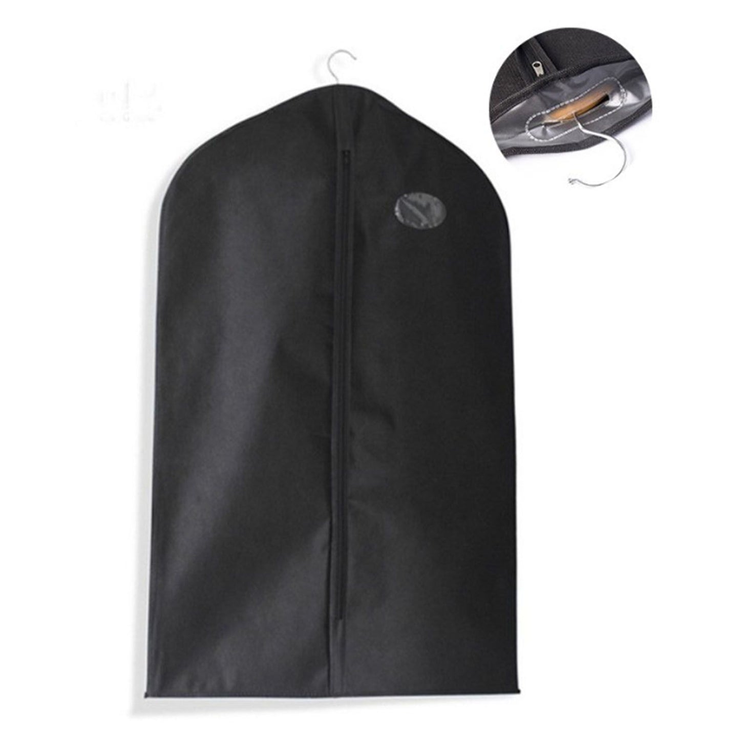 Suit Dust Cover Black Non Woven Fabrics Small Size Hanging Garment Bag for Travel Home V1294-YM0521-3117220292511