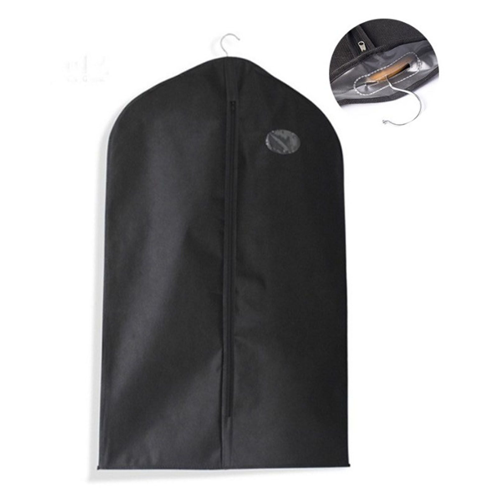 Suit Dust Cover Black Non Woven Fabrics Small Size Hanging Garment Bag for Travel Home V1294-YM0521-3117220292511