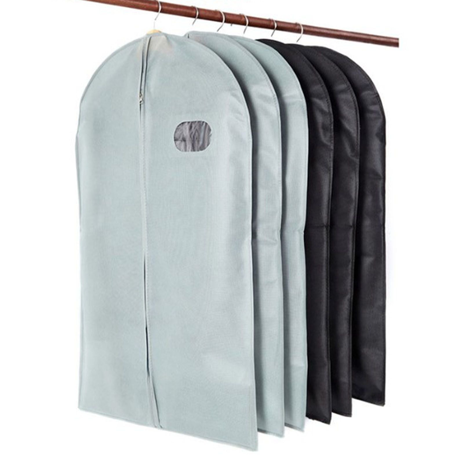 Suit Dust Cover Black Non Woven Fabrics Small Size Hanging Garment Bag for Travel Home V1294-YM0521-3117220292511