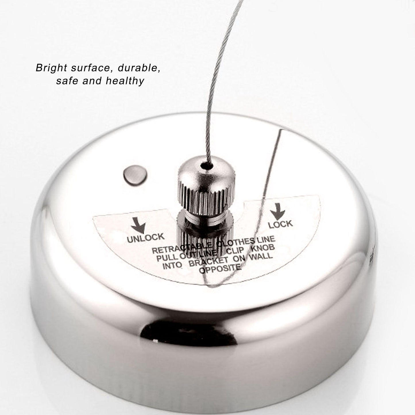 Retractable Clothesline 304 Stainless Steel Safety Auto Retraction Double Pulley Laundry String Line for V1294-YM0521-3117220294212