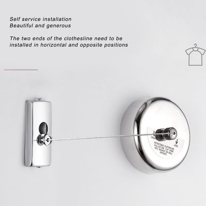 Retractable Clothesline 304 Stainless Steel Safety Auto Retraction Double Pulley Laundry String Line for V1294-YM0521-3117220294212