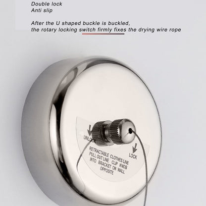Retractable Clothesline 304 Stainless Steel Safety Auto Retraction Double Pulley Laundry String Line for V1294-YM0521-3117220294212
