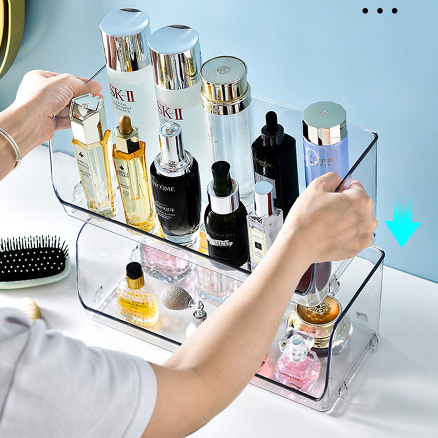 Cosmetic Display Case Multifunction Stackable Plastic Transparent Makeup Organizer for Home V1294-YM0521-3117220295712
