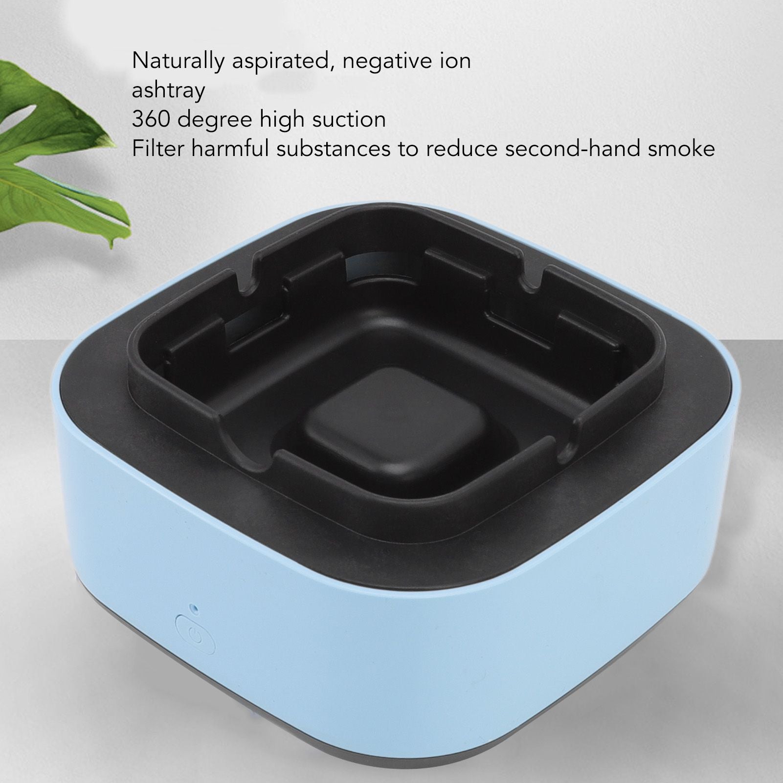 Smokeless Ashtray Multifunctional Anti Fly Dust 2 in 1 Negative Ion Air Fresher for Home Blue V1294-YM0521-3117220298512