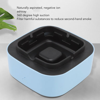 Smokeless Ashtray Multifunctional Anti Fly Dust 2 in 1 Negative Ion Air Fresher for Home Blue V1294-YM0521-3117220298512
