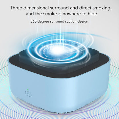 Smokeless Ashtray Multifunctional Anti Fly Dust 2 in 1 Negative Ion Air Fresher for Home Blue V1294-YM0521-3117220298512