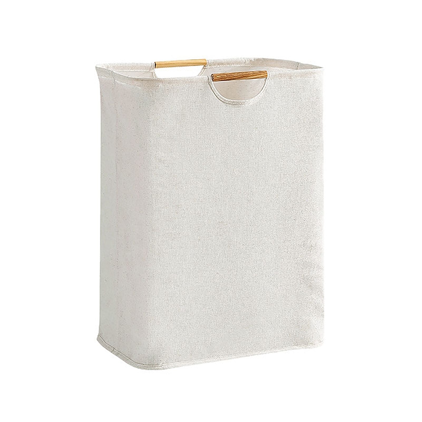 Large Laundry Basket Waterproof Collapsible Laundry Hamper with Wooden Handle for Household Bathroom L 56cm V1294-YM0521-3117220298712