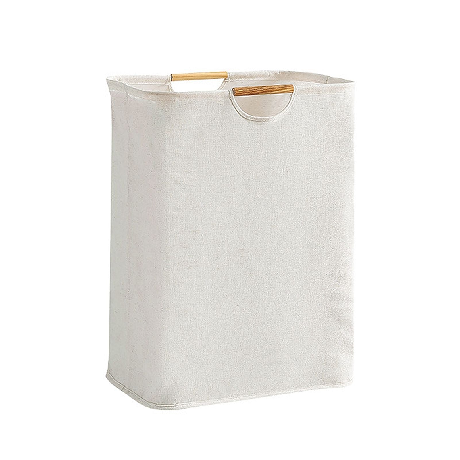Large Laundry Basket Waterproof Collapsible Laundry Hamper with Wooden Handle for Household Bathroom L 56cm V1294-YM0521-3117220298712