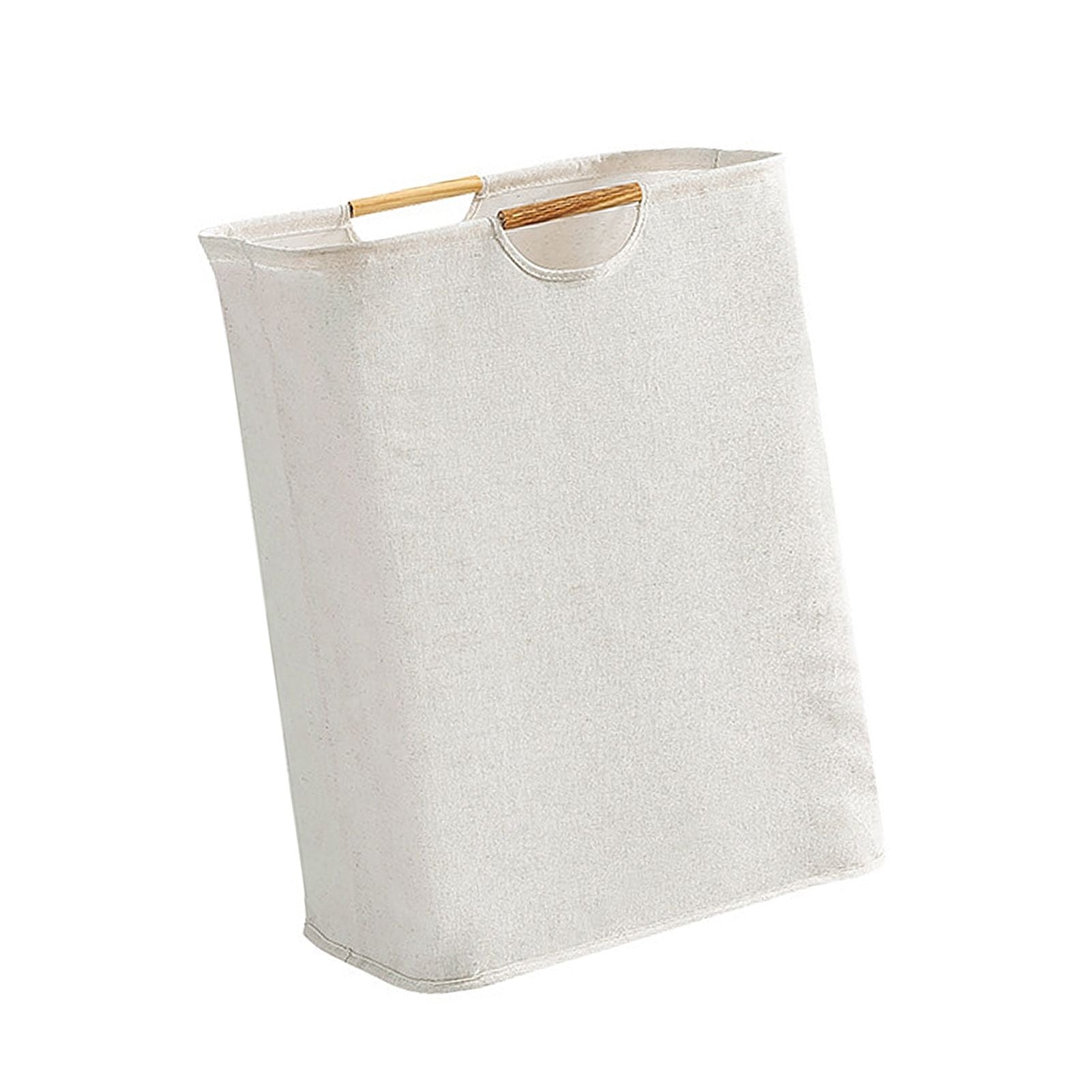 Large Laundry Basket Waterproof Collapsible Laundry Hamper with Wooden Handle for Household Bathroom L 56cm V1294-YM0521-3117220298712