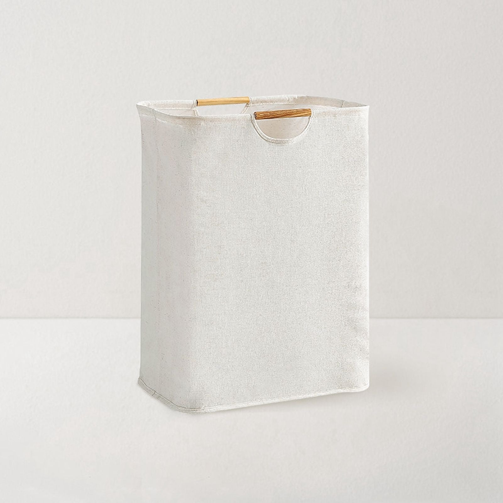 Large Laundry Basket Waterproof Collapsible Laundry Hamper with Wooden Handle for Household Bathroom L 56cm V1294-YM0521-3117220298712