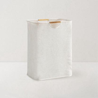 Large Laundry Basket Waterproof Collapsible Laundry Hamper with Wooden Handle for Household Bathroom L 56cm V1294-YM0521-3117220298712