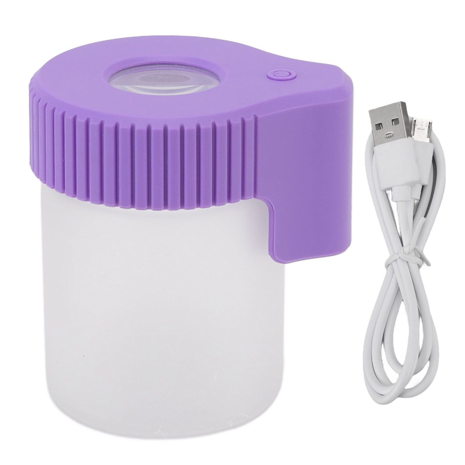 LED Magnifying Jar 8X Magnifying Viewing Jar Glass Shell Odor Proof Waterproof LED Storage Container for V1294-YM0521-3117220301611