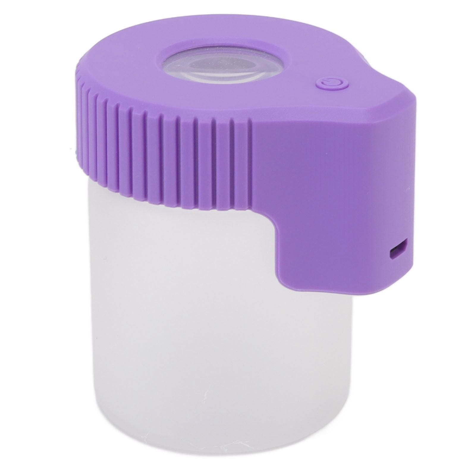 LED Magnifying Jar 8X Magnifying Viewing Jar Glass Shell Odor Proof Waterproof LED Storage Container for V1294-YM0521-3117220301611