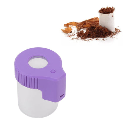 LED Magnifying Jar 8X Magnifying Viewing Jar Glass Shell Odor Proof Waterproof LED Storage Container for V1294-YM0521-3117220301611