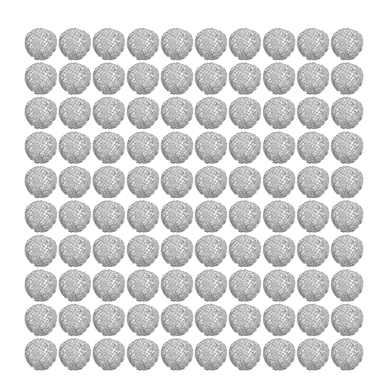 100Pcs Tobacco Pipe Ball Screen Filter 16mm Stainless Steel Washable for Smoking V1294-YM0521-3117220304611