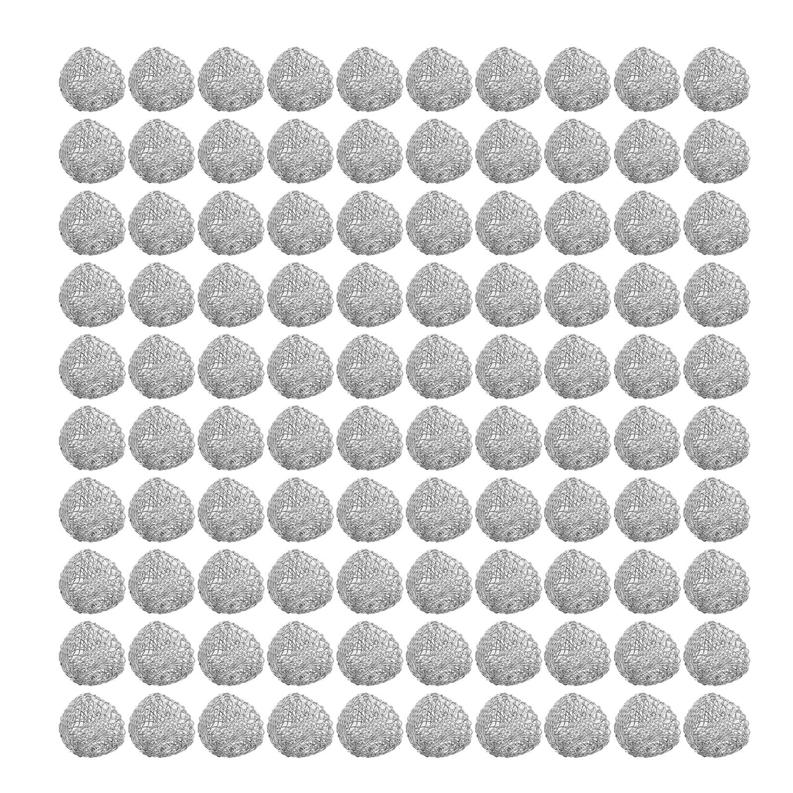 100Pcs Tobacco Pipe Ball Screen Filter 16mm Stainless Steel Washable for Smoking V1294-YM0521-3117220304611