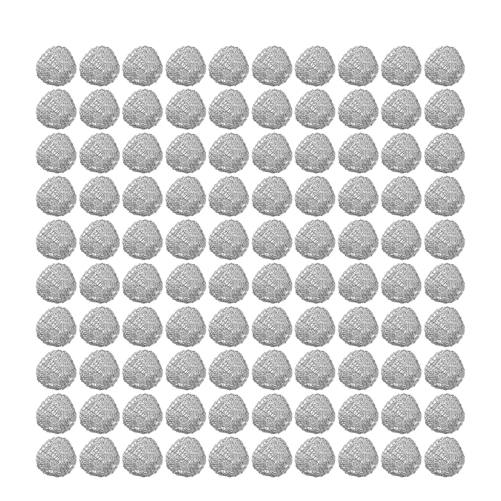 100Pcs Tobacco Pipe Ball Screen Filter 16mm Stainless Steel Washable for Smoking V1294-YM0521-3117220304611