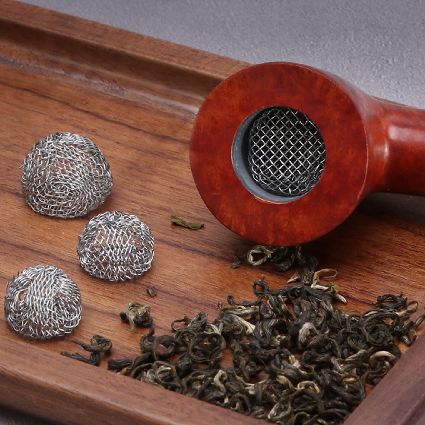 100Pcs Tobacco Pipe Ball Screen Filter 16mm Stainless Steel Washable for Smoking V1294-YM0521-3117220304611