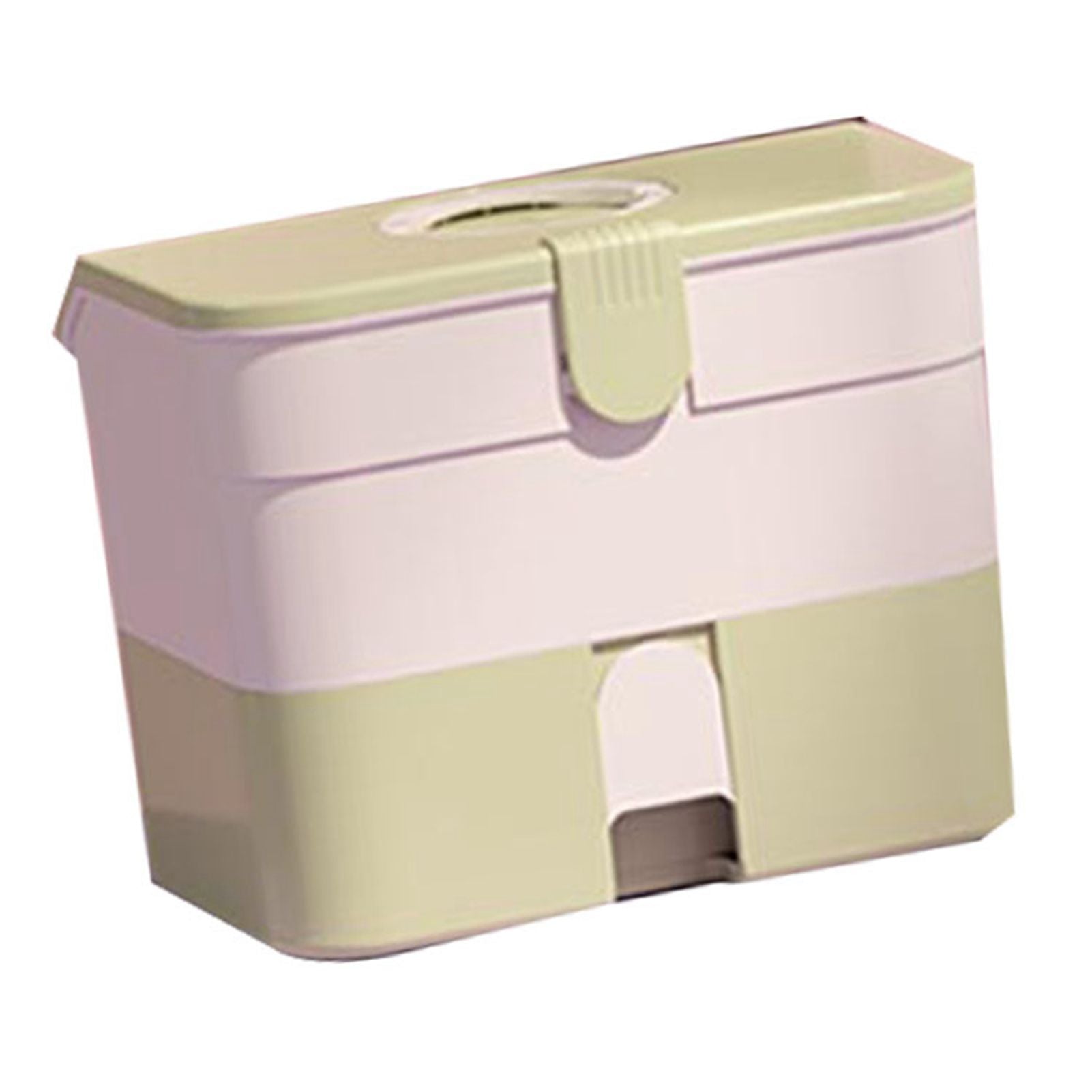 Cosmetic Storage Box 2 Layers Drawer Large Capacity Portable Makeup Storage Box with Handle for Nail Polish V1294-YM0521-3117220310313
