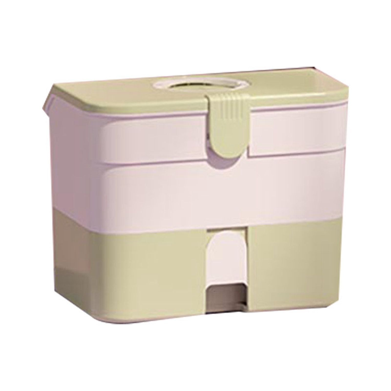 Cosmetic Storage Box 2 Layers Drawer Large Capacity Portable Makeup Storage Box with Handle for Nail Polish V1294-YM0521-3117220310313