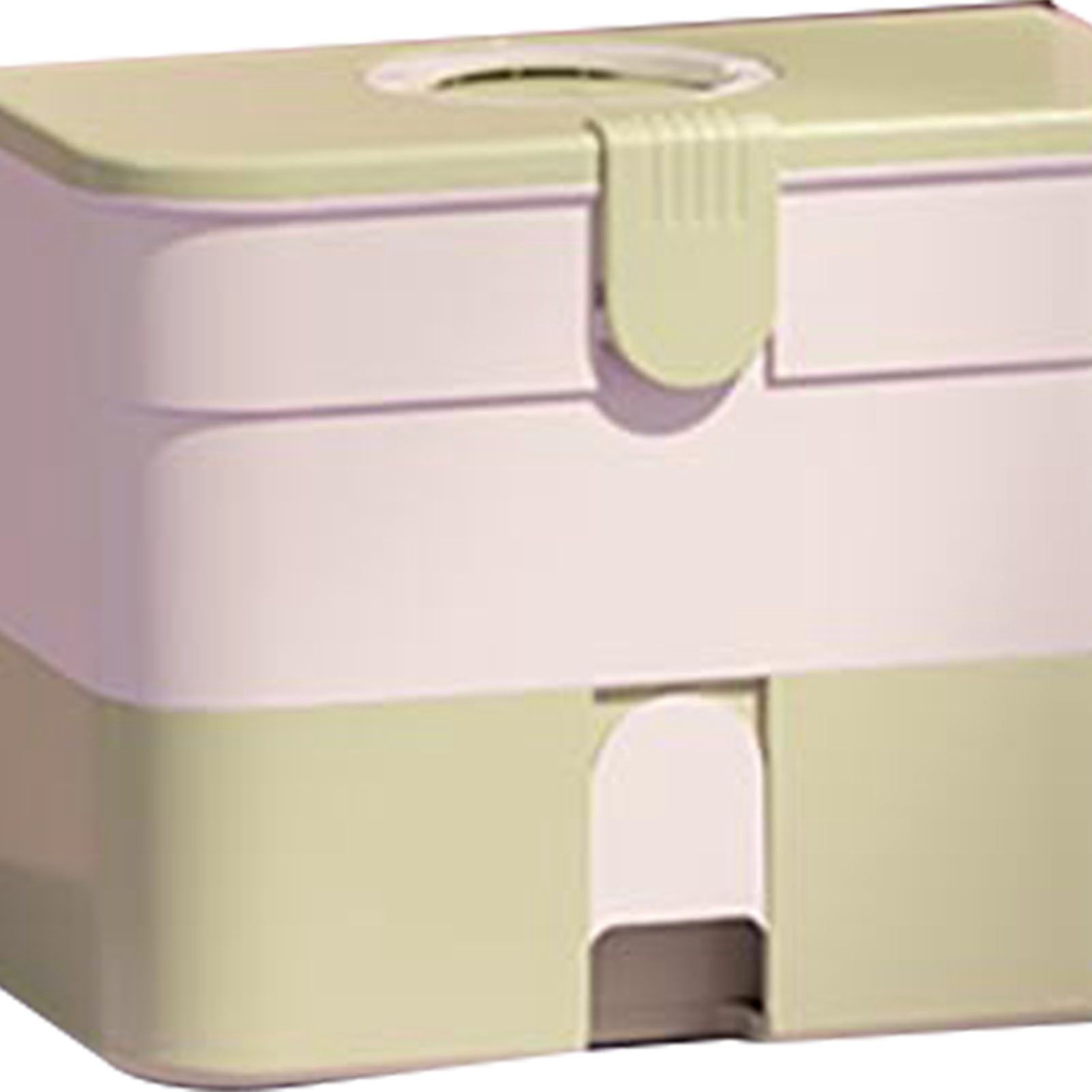Cosmetic Storage Box 2 Layers Drawer Large Capacity Portable Makeup Storage Box with Handle for Nail Polish V1294-YM0521-3117220310313
